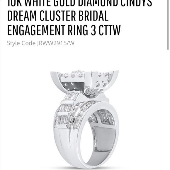 10K W.GOLD DIAMOND BRIDAL ENGAGEMENT RING 3 CTTW - Picture 6 of 8